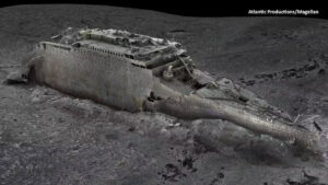 3D billede af Titanics vrag